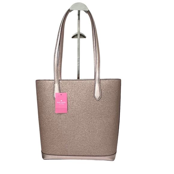 Kate Spade New York Glimmer Tinsel Tote in Rose Pink - Picture 1 of 14